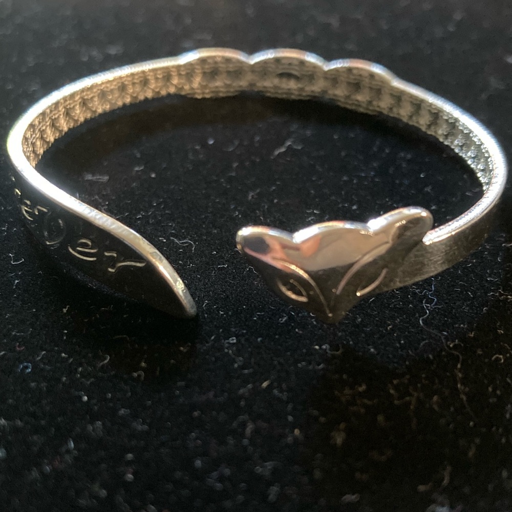 925 silver plated Silver Fox. Love you forever engraved Fox & ♥️ engraved inside